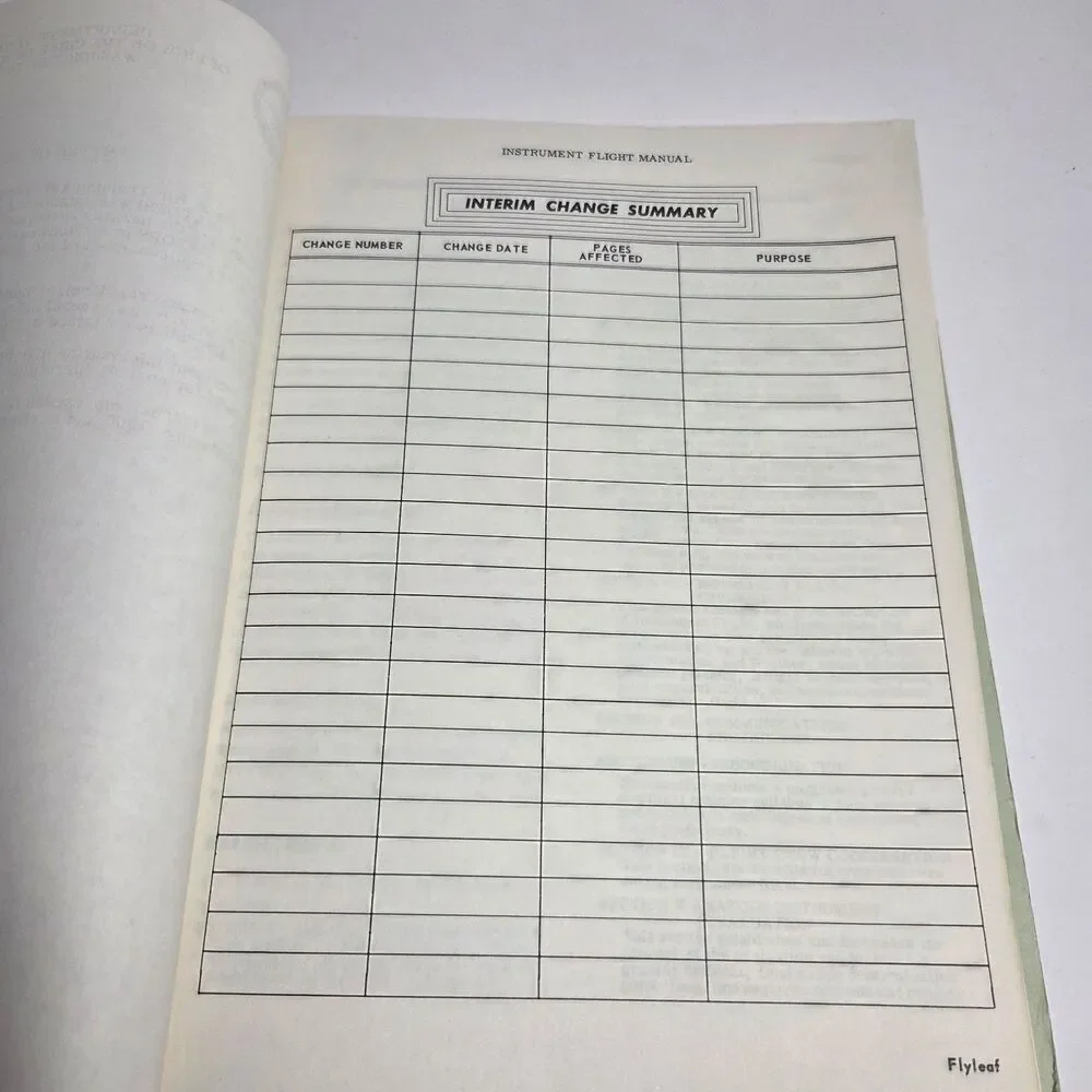 Vintage US Navy NATOPS Instrument Flight Manual 1967 Vietnam War Era Aviation
